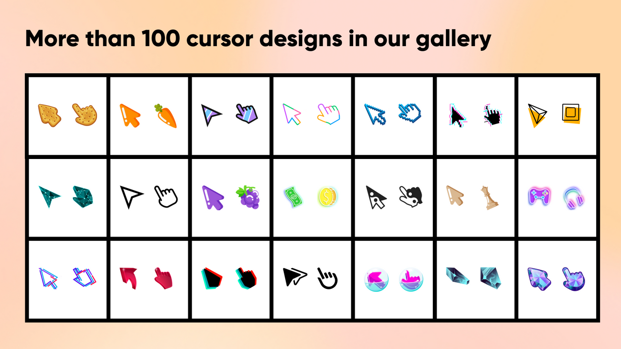 Kaching Custom Cursor - Choose a mouse cursor from our gallery or upload  your